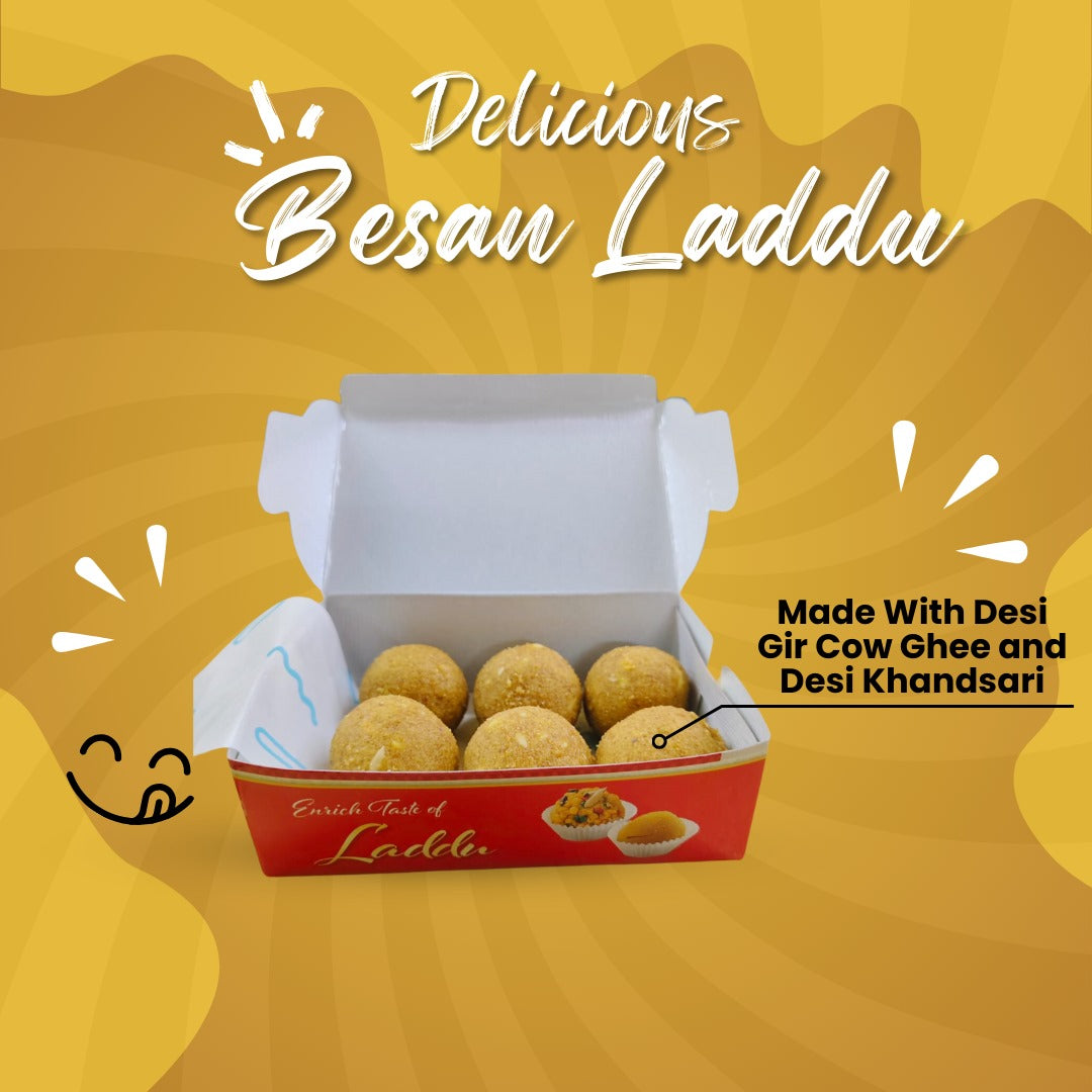 Besan Ke ladoo made with Pure Desi Ghee