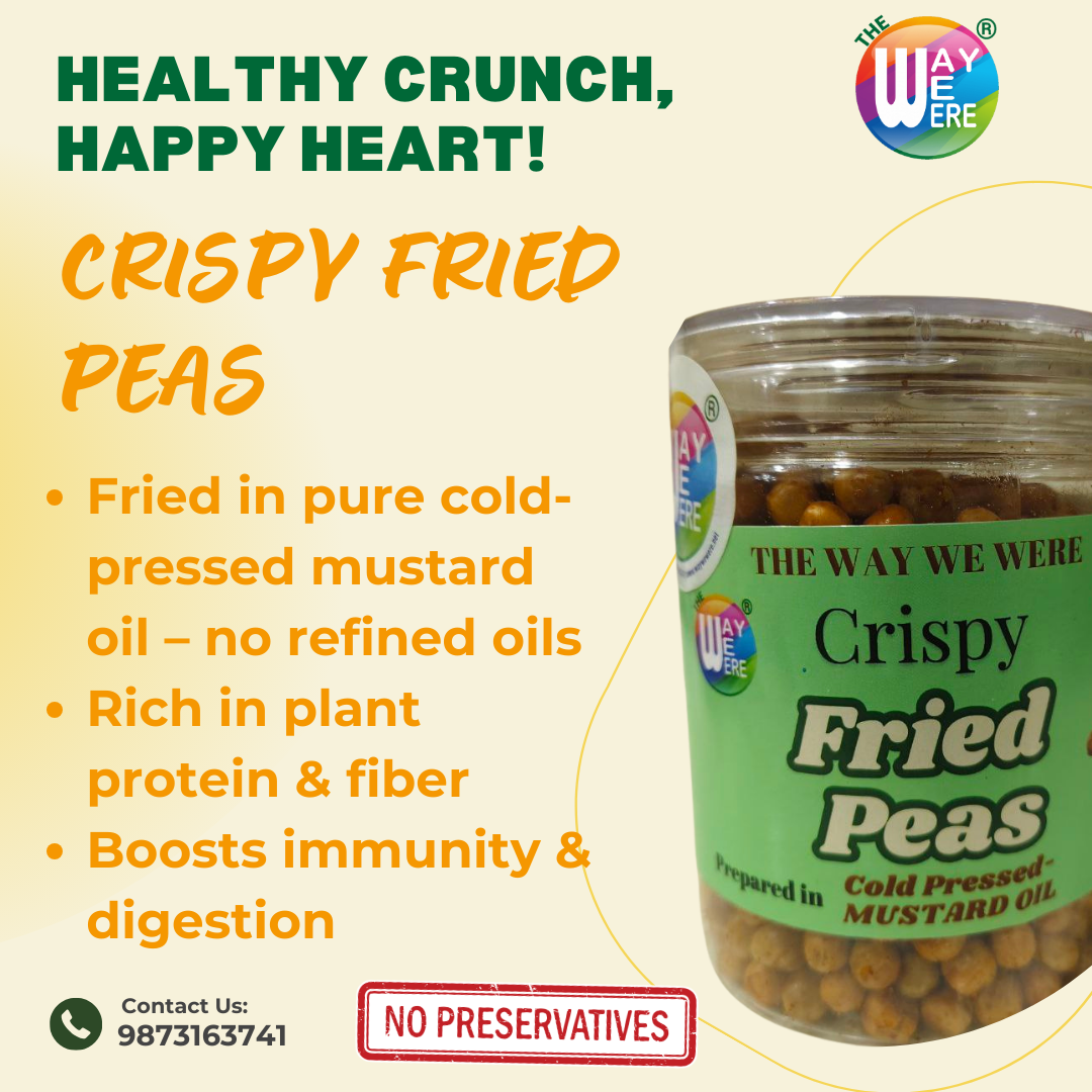 Crispy Fried Peas 250gm | Healthy Snack Cooked in Cold Pressed Mustard Oil